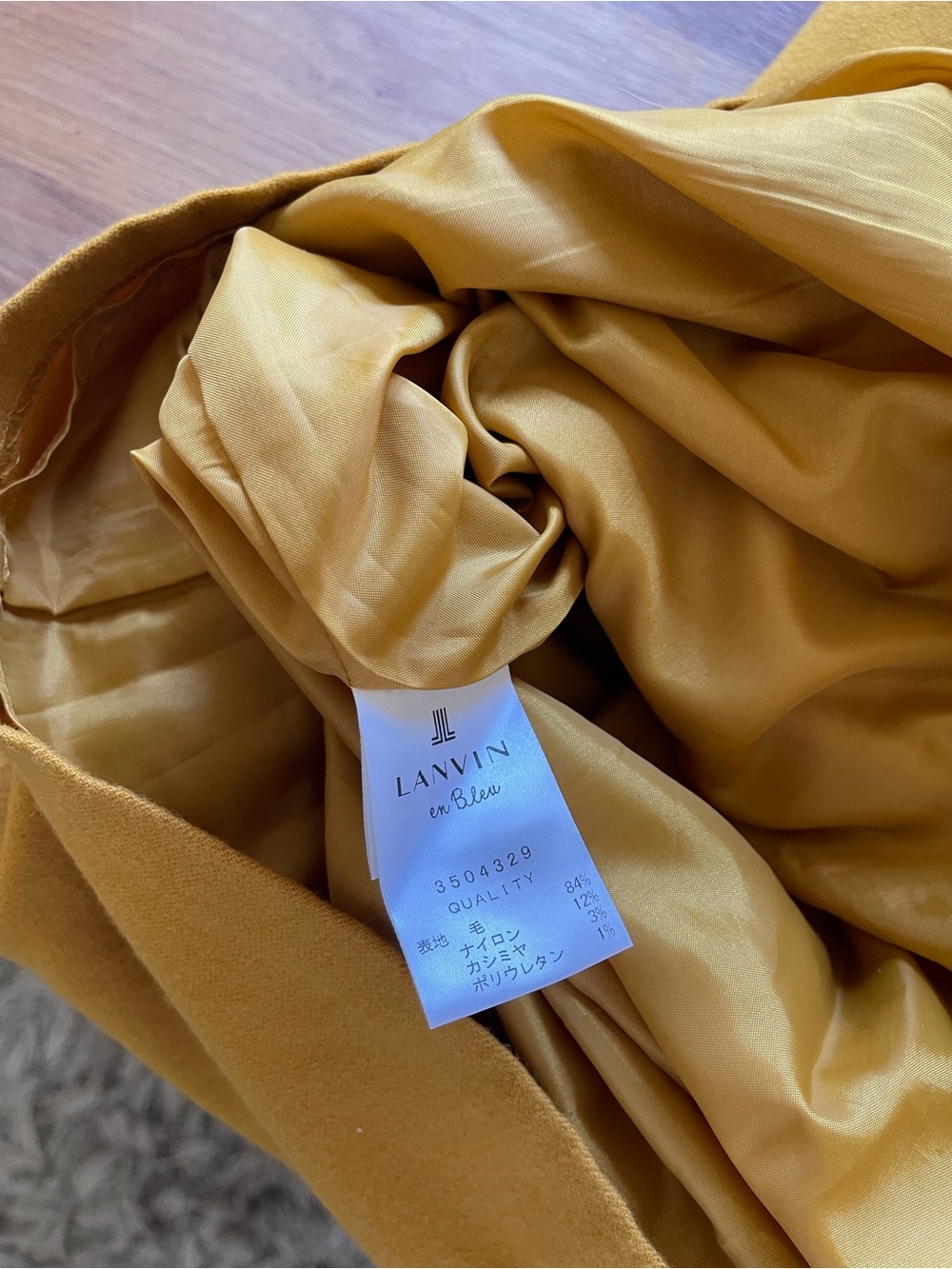Lanvin en bleu Mustard Short Sleeve mini Dress - Picture 10 of 10